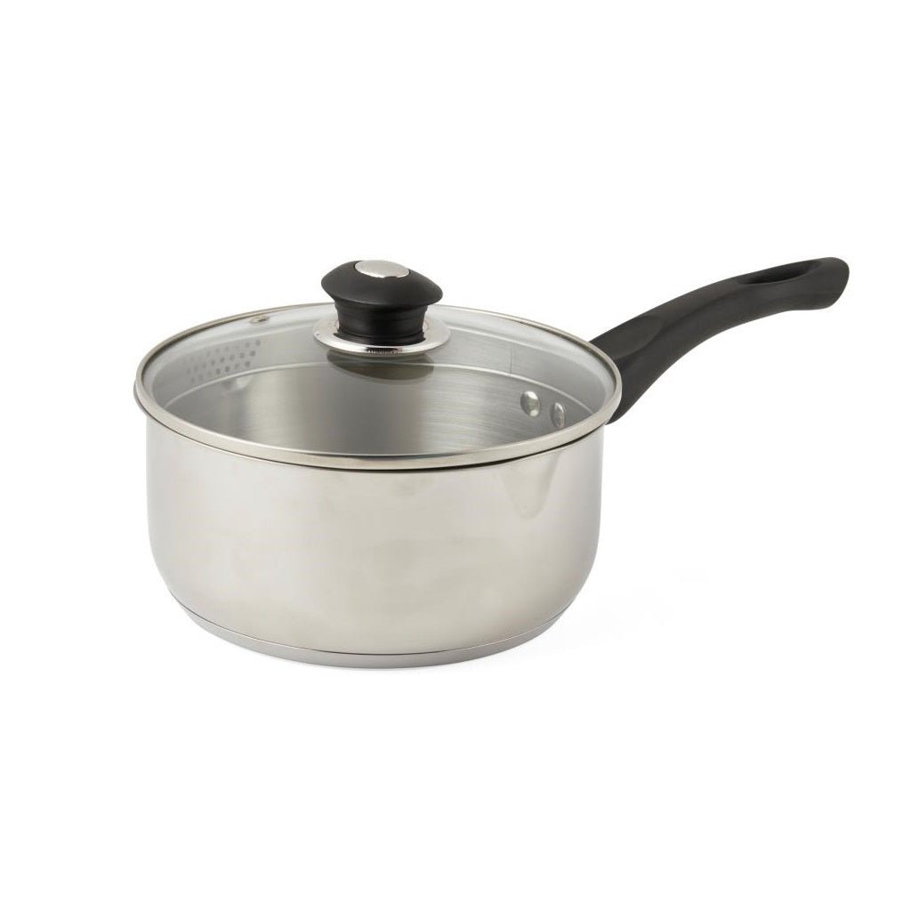Russell Hobbs 18cm Stainless Steel Saucepan with Pouring Lip - COOKWARE - S/STEEL - Beattys of Loughrea