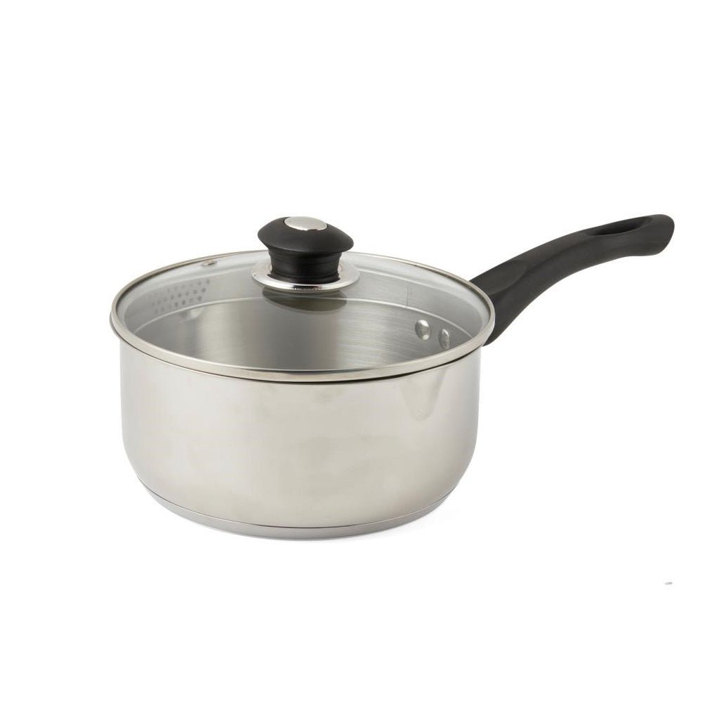 Russell Hobbs 20cm Stainless Steel Saucepan with Pouring Lip - COOKWARE - S/STEEL - Beattys of Loughrea