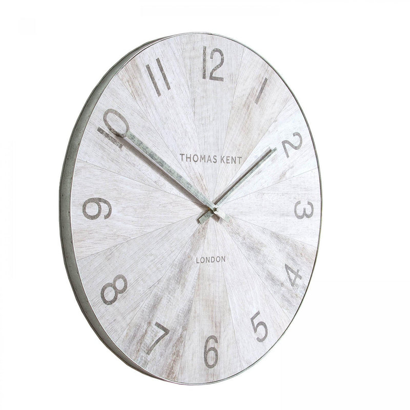 Thomas Kent 22" Wharf Wall Clock Pickled Oak - CLOCKS - Beattys of Loughrea
