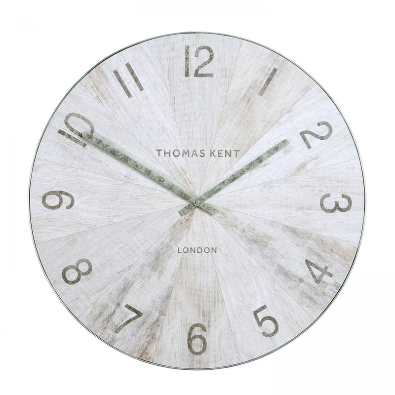 Thomas Kent 22" Wharf Wall Clock Pickled Oak - CLOCKS - Beattys of Loughrea