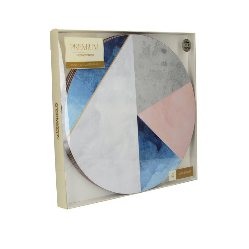 Creative Tops Geometric Palette Pack Of 4 Round Premium Placemats - TABLEMATS/COASTERS - Beattys of Loughrea