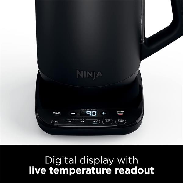 Ninja Perfect Temperature Rapid Boil Kettle 1.7 Litre - Black | Kt200uk - KETTLES - Beattys of Loughrea