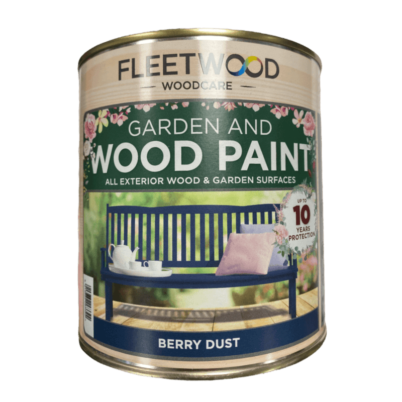 Fleetwood Superflex Garden & Wood Paint Berry Dust 1Ltr - VARNISHES / WOODCARE - Beattys of Loughrea