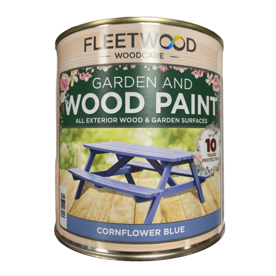Fleetwood Superflex Garden & Wood Paint Cornflower Blue 1Ltr