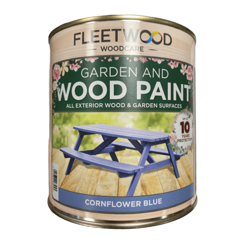 Fleetwood Superflex Garden & Wood Paint Cornflower Blue 1Ltr - VARNISHES / WOODCARE - Beattys of Loughrea