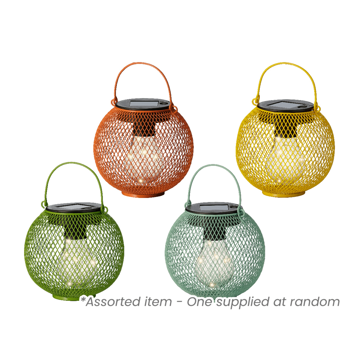 13x12cm Metal Solar Lantern Assorted - One Supplied - SOLAR / GARDEN ORNAMENTS - Beattys of Loughrea