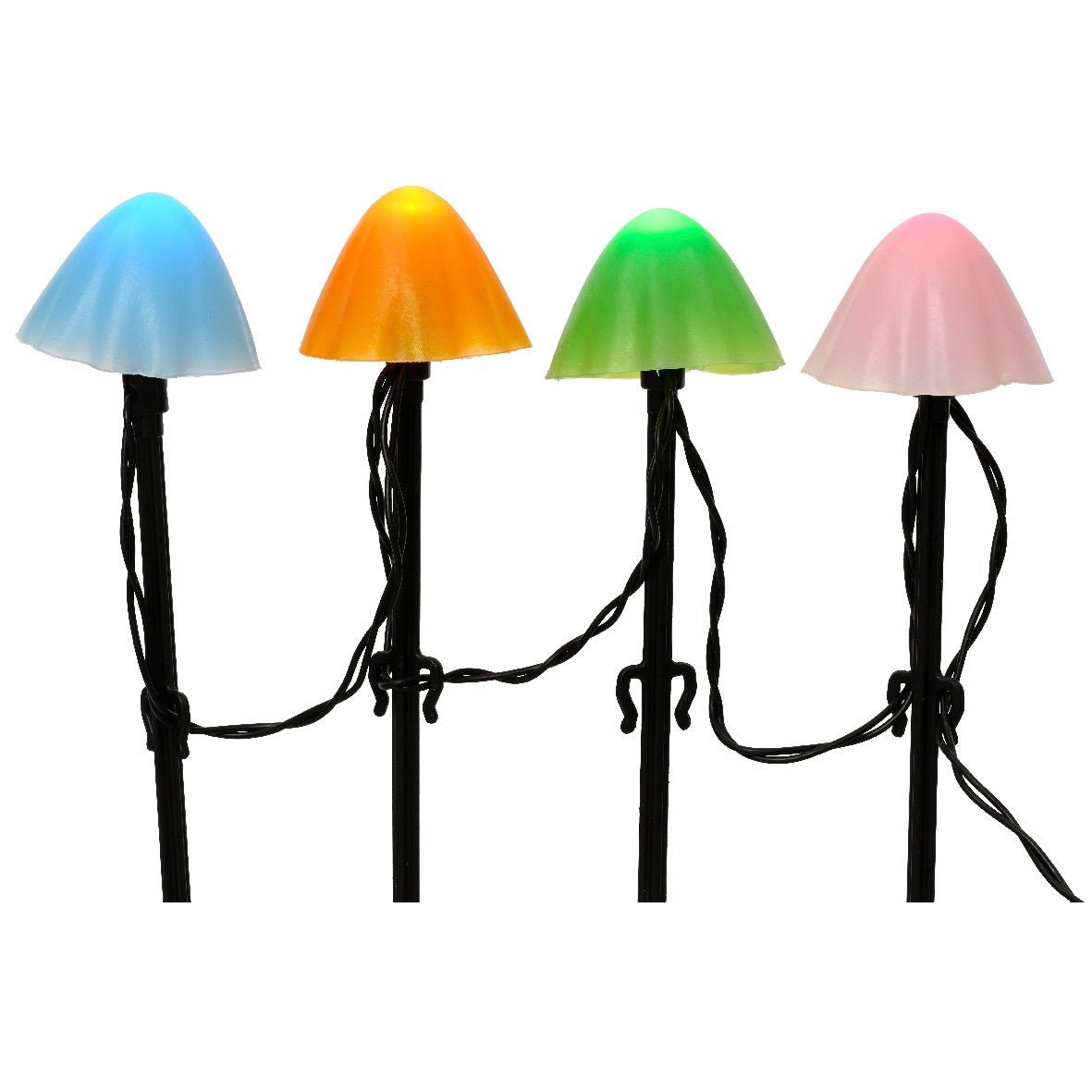 Set of 20 Battery Operated LED Garden Stake Light with Twinkle Effect - Multi Colour - SOLAR / GARDEN ORNAMENTS - Beattys of Loughrea