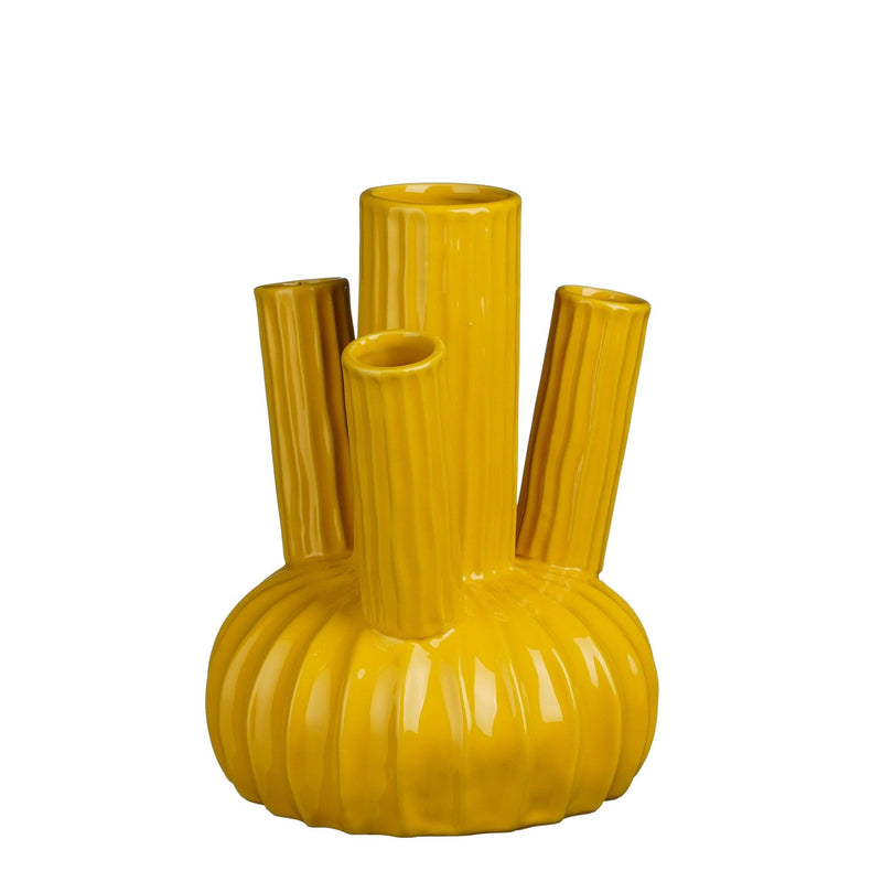 Felipe Yellow Tulip Vase 27 x 20cm - POTTED PLANTS - DRY ORNAMENTAL - Beattys of Loughrea