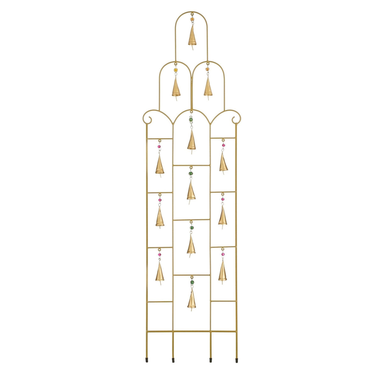 Garden Stake Gold Windchime 34 x 3 x 122cm - SOLAR / GARDEN ORNAMENTS - Beattys of Loughrea