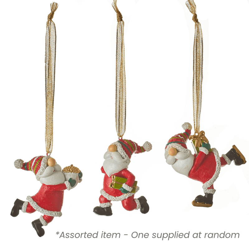 Hanging Santa Decoration Assorted - One Supplied - XMAS DECORATIONS - Beattys of Loughrea