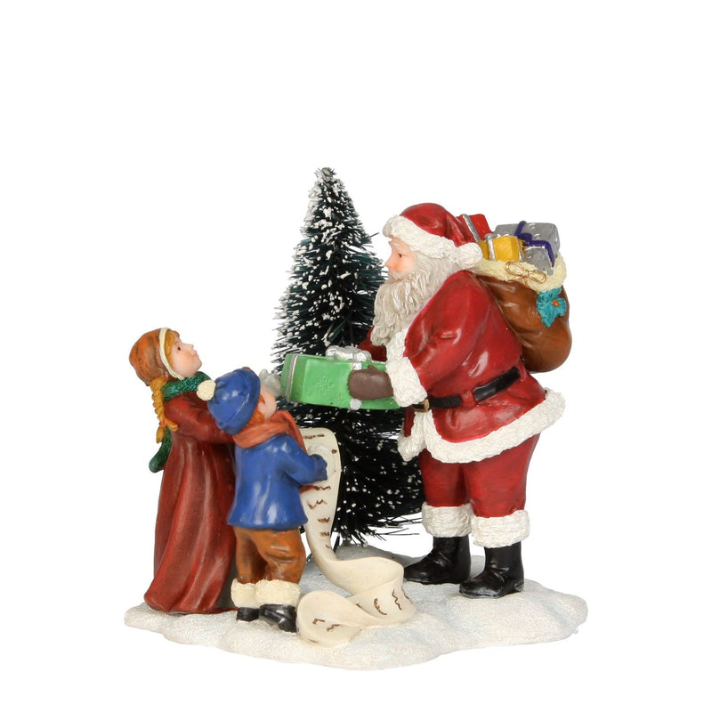 Santa with Gifts Ornament - l6.5 x w6.5 x h7.5cm - XMAS DECORATIONS - Beattys of Loughrea