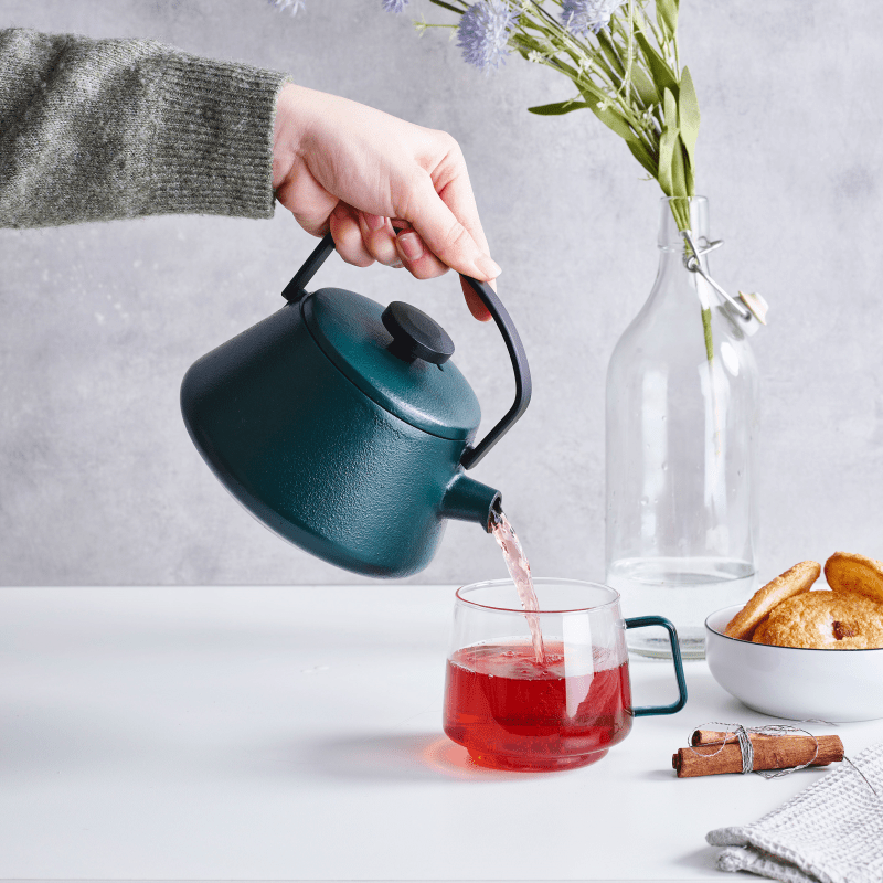 Brabantia T-Time Pine Green 12cm Teapot - COOKWARE - CAST IRON - Beattys of Loughrea