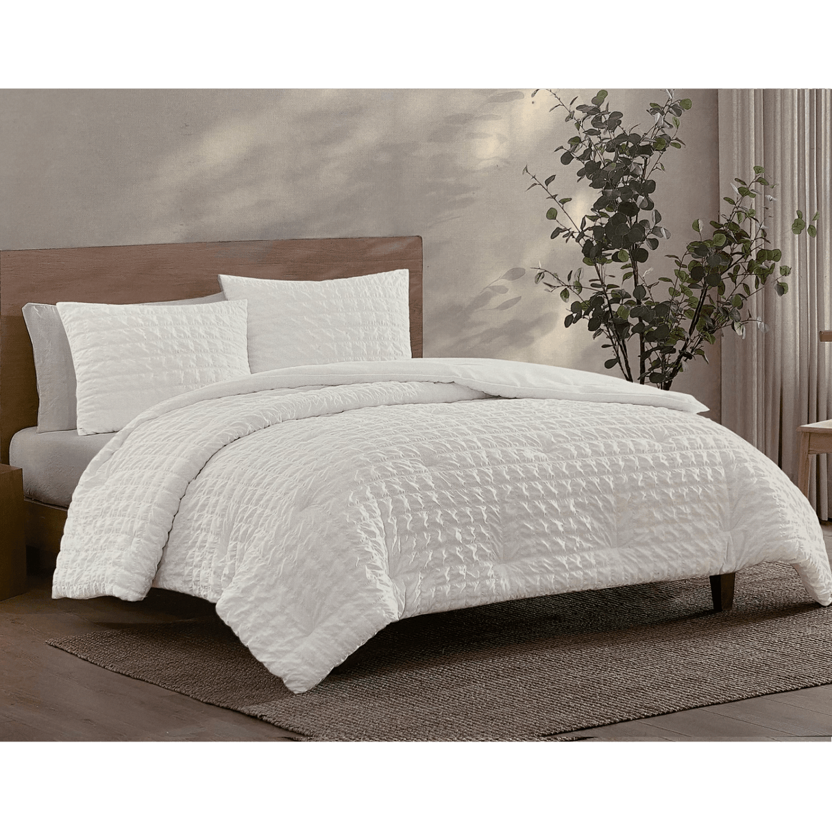 3 Piece Comforter Set Olivia White - BED SPREADS/COVERS/QUILTS - Beattys of Loughrea