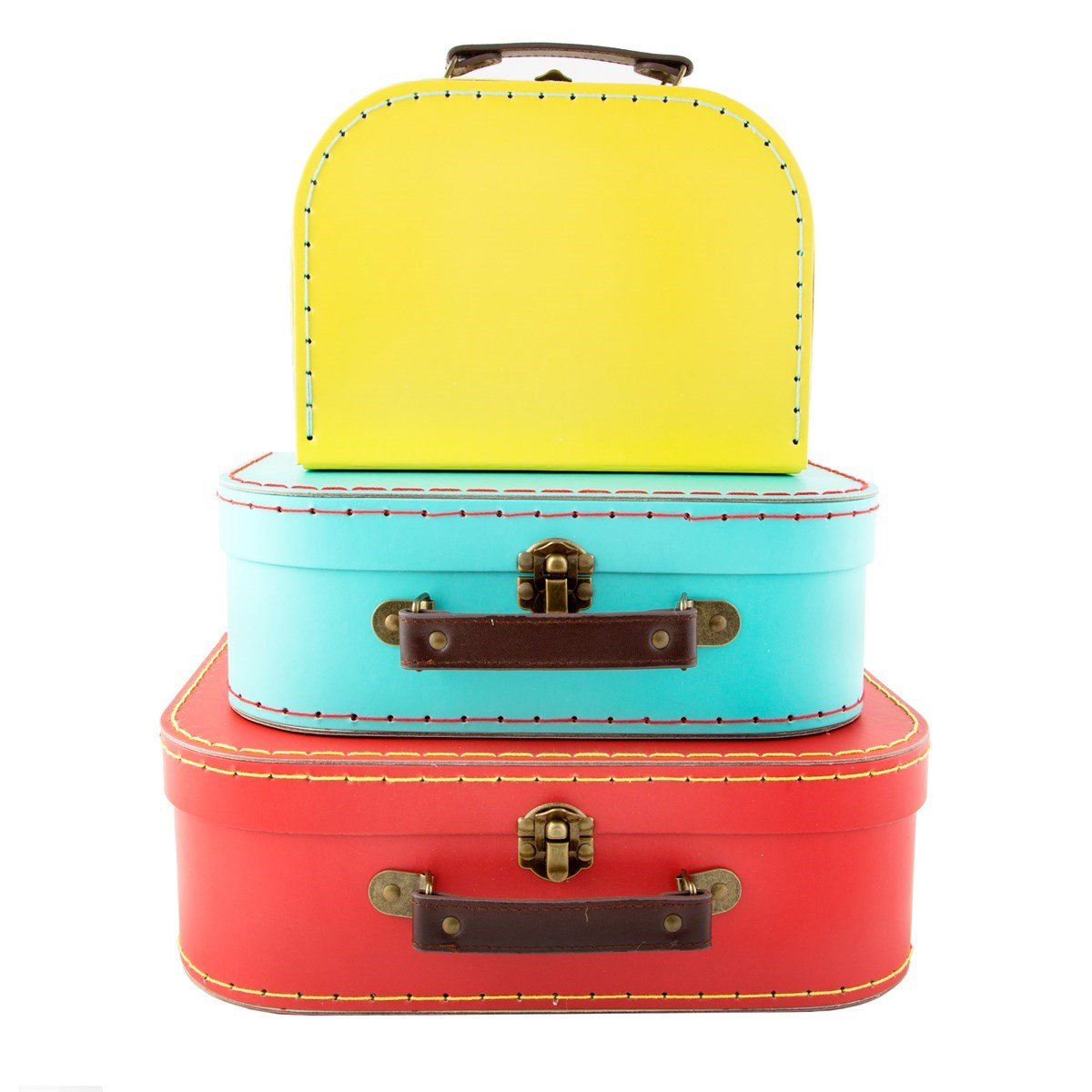 Brights Retro Mini Suitcases - Set Of 3 - ORNAMENTS - Beattys of Loughrea