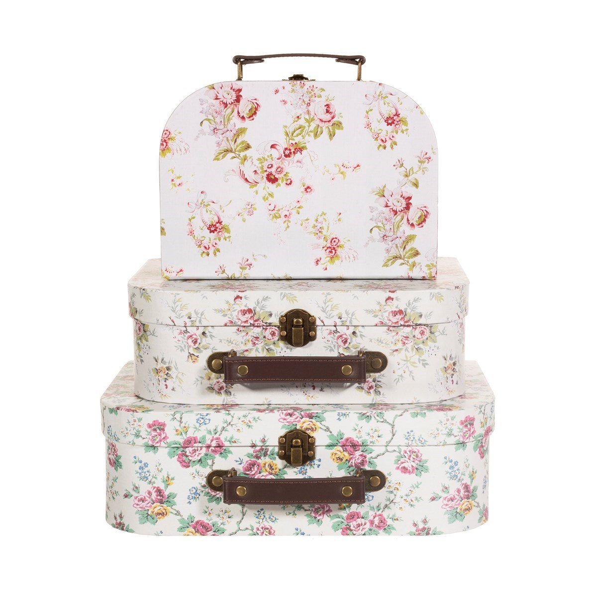Wild Rose Mini Suitcases - Set Of 3 - ORNAMENTS - Beattys of Loughrea