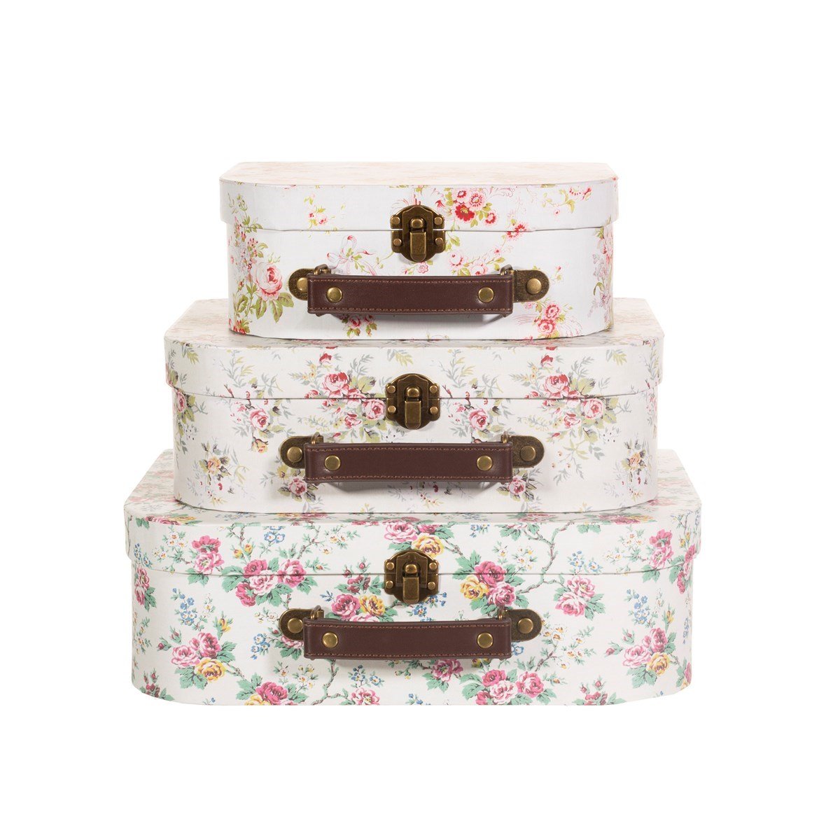 Wild Rose Mini Suitcases - Set Of 3 - ORNAMENTS - Beattys of Loughrea