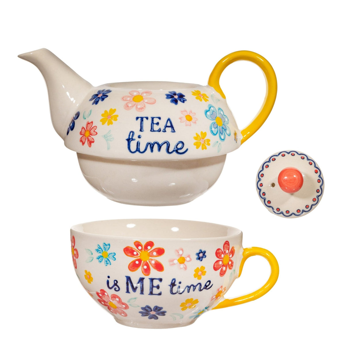 Folk Floral Tea For One - GENERAL LOOSE WARE - Beattys of Loughrea