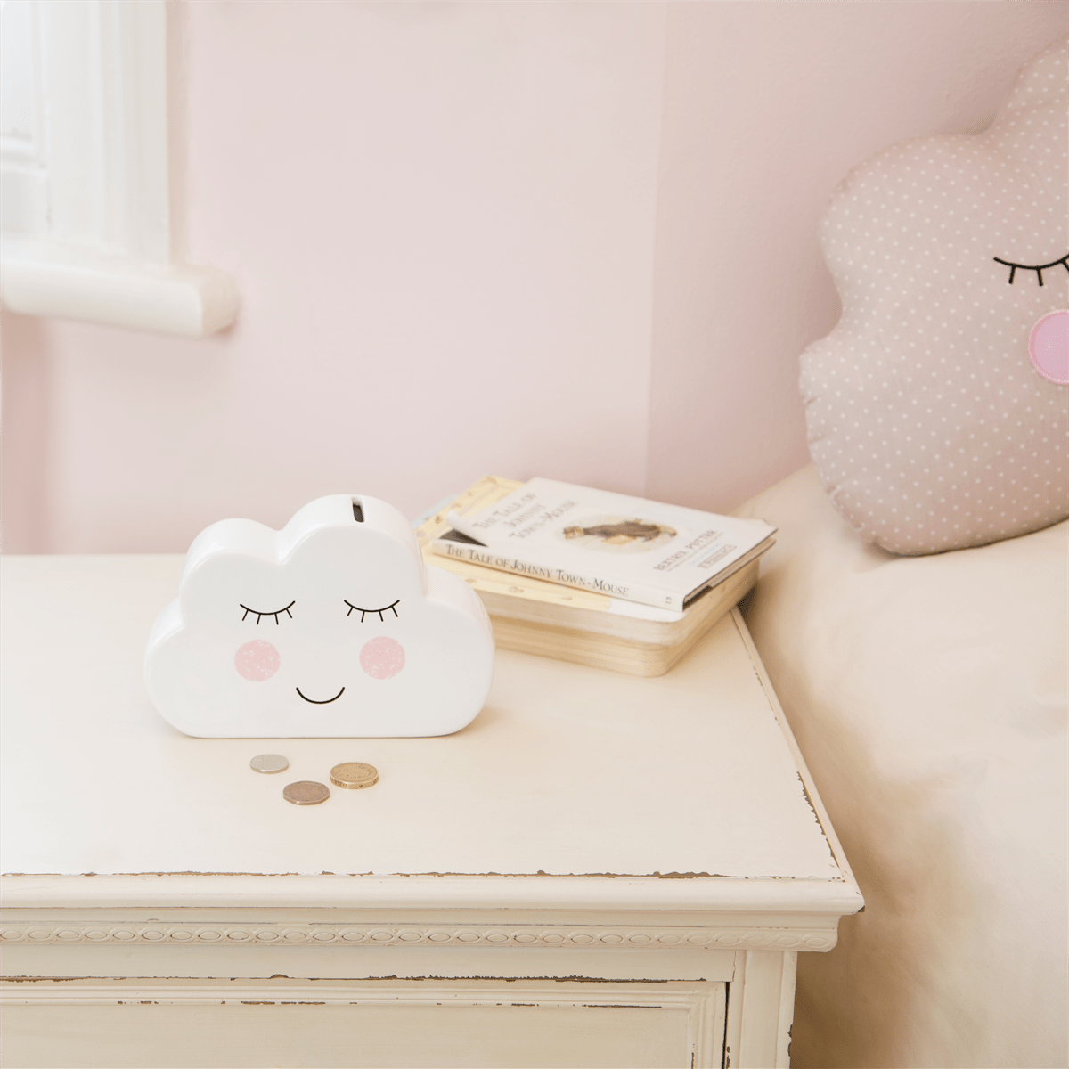 Sweet Dreams Cloud White Money Bank - ORNAMENTS - Beattys of Loughrea