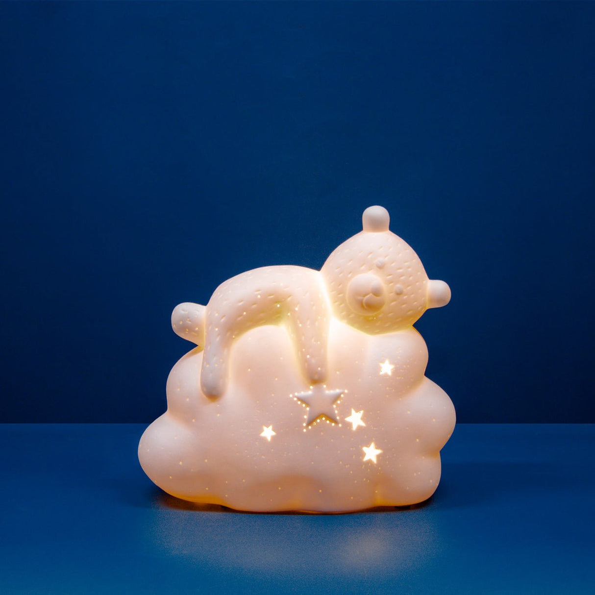 3D Ceramic Table Lamp Sleepy Teddy - TABLE/BEDSIDE LAMPS - Beattys of Loughrea