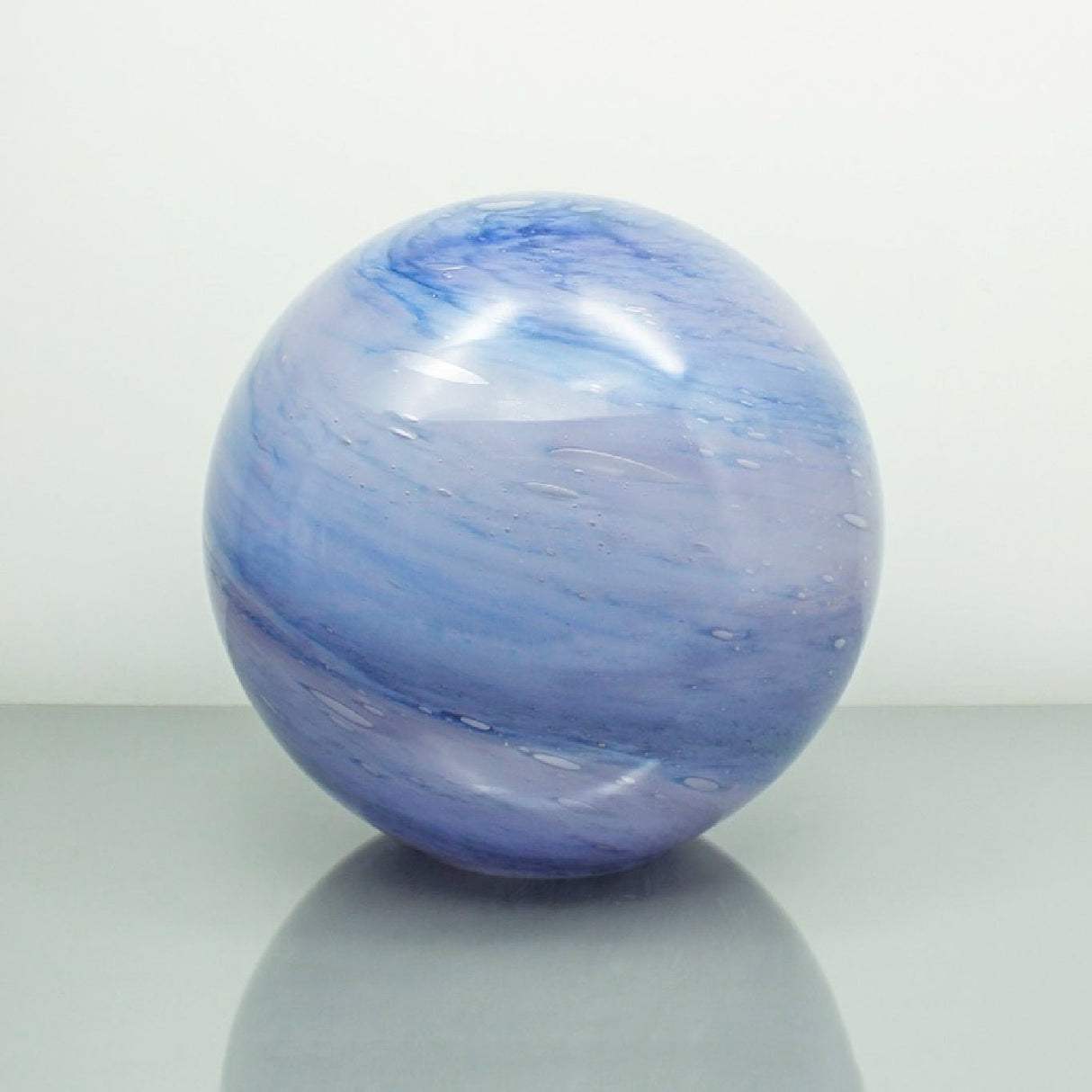 Glass Sphere Lamp Lilac Sky 28cm - TABLE/BEDSIDE LAMPS - Beattys of Loughrea