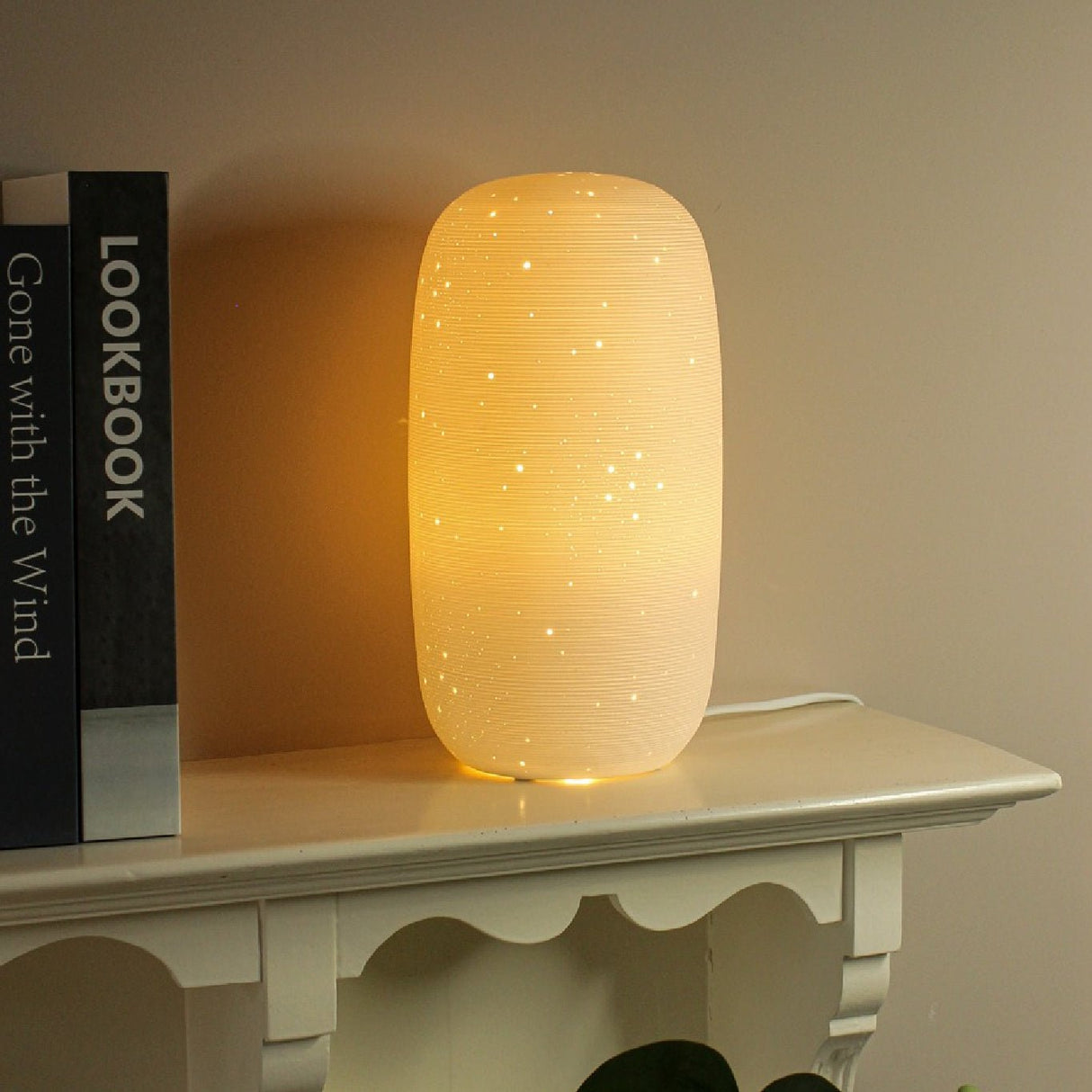 Ceramic Lamp – Starry Tall 26cm - TABLE/BEDSIDE LAMPS - Beattys of Loughrea