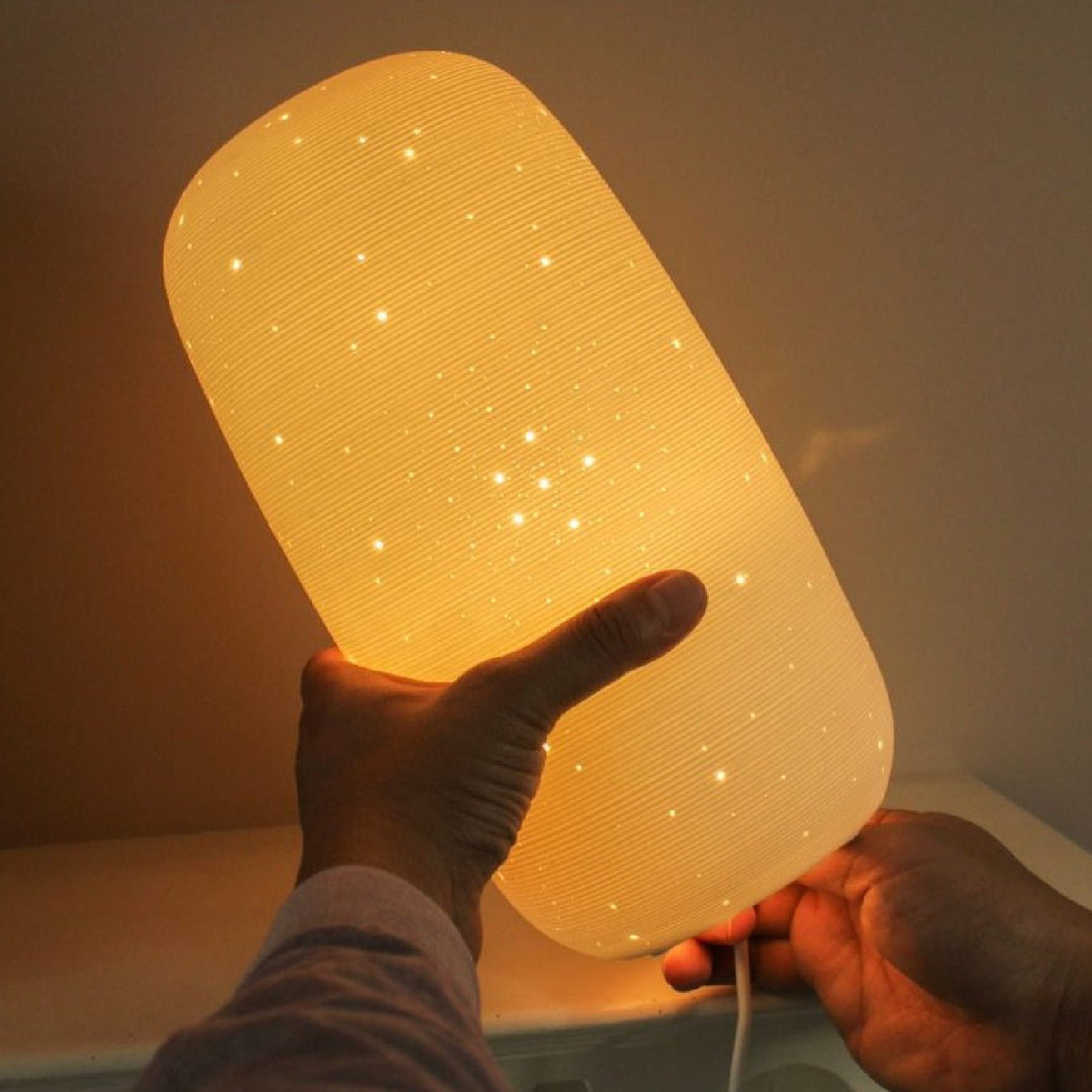 Ceramic Lamp – Starry Tall 26cm - TABLE/BEDSIDE LAMPS - Beattys of Loughrea