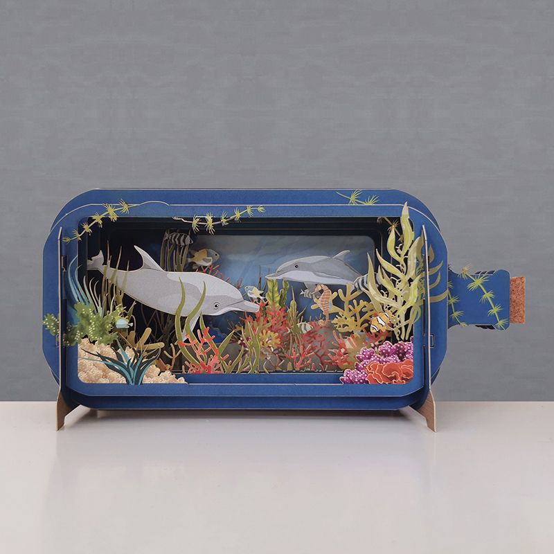 Message in a Bottle 3D Card Dolphin Birthday MIB193 - Beattys of Loughrea | www.beattys.ie