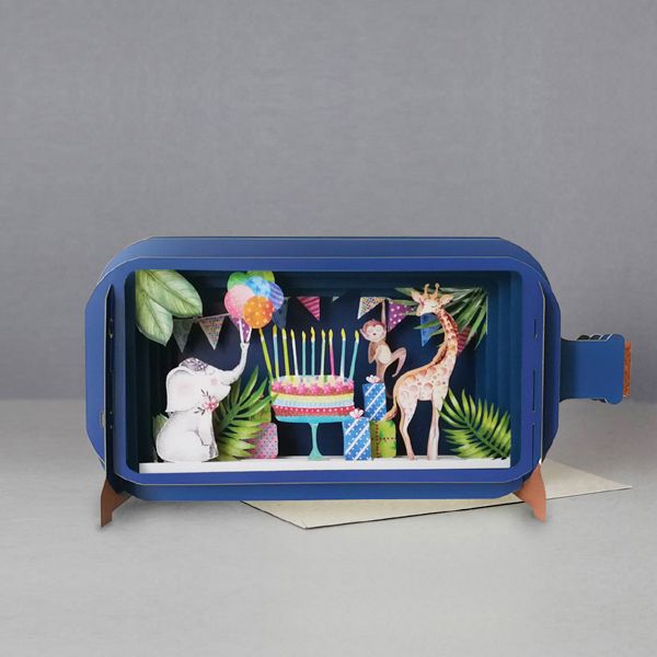 Message in a Bottle 3D Card Animal Birthday Party MIB054 - Beattys of Loughrea | www.beattys.ie