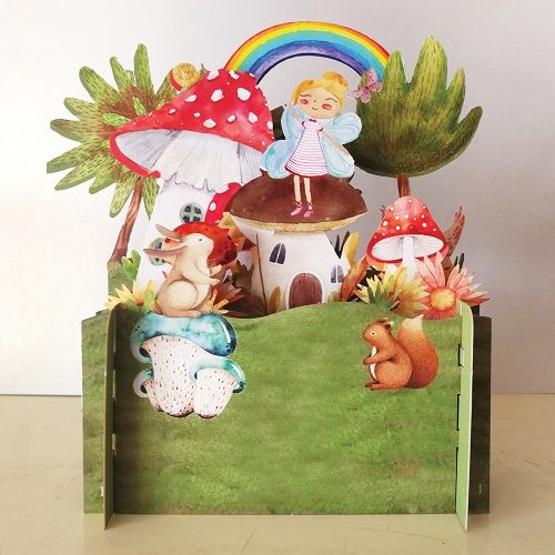Children's Animals In Fairyland 3D Pop Up Birthday Greeting Card KID011 - CARD/GIFTWRAP/GIFTBAGS - Beattys of Loughrea