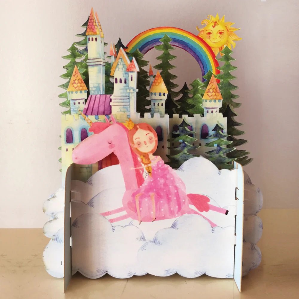 Children's Princess & Unicorn 3D Pop Up Birthday Greeting Card KID010 - Beattys of Loughrea | www.beattys.ie