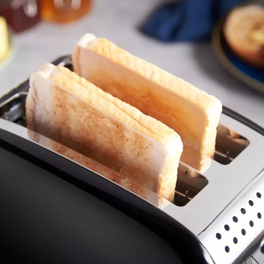 Russell Hobbs Stainless Steel 2 Slice Black Toaster 26550 - TOASTERS - Beattys of Loughrea