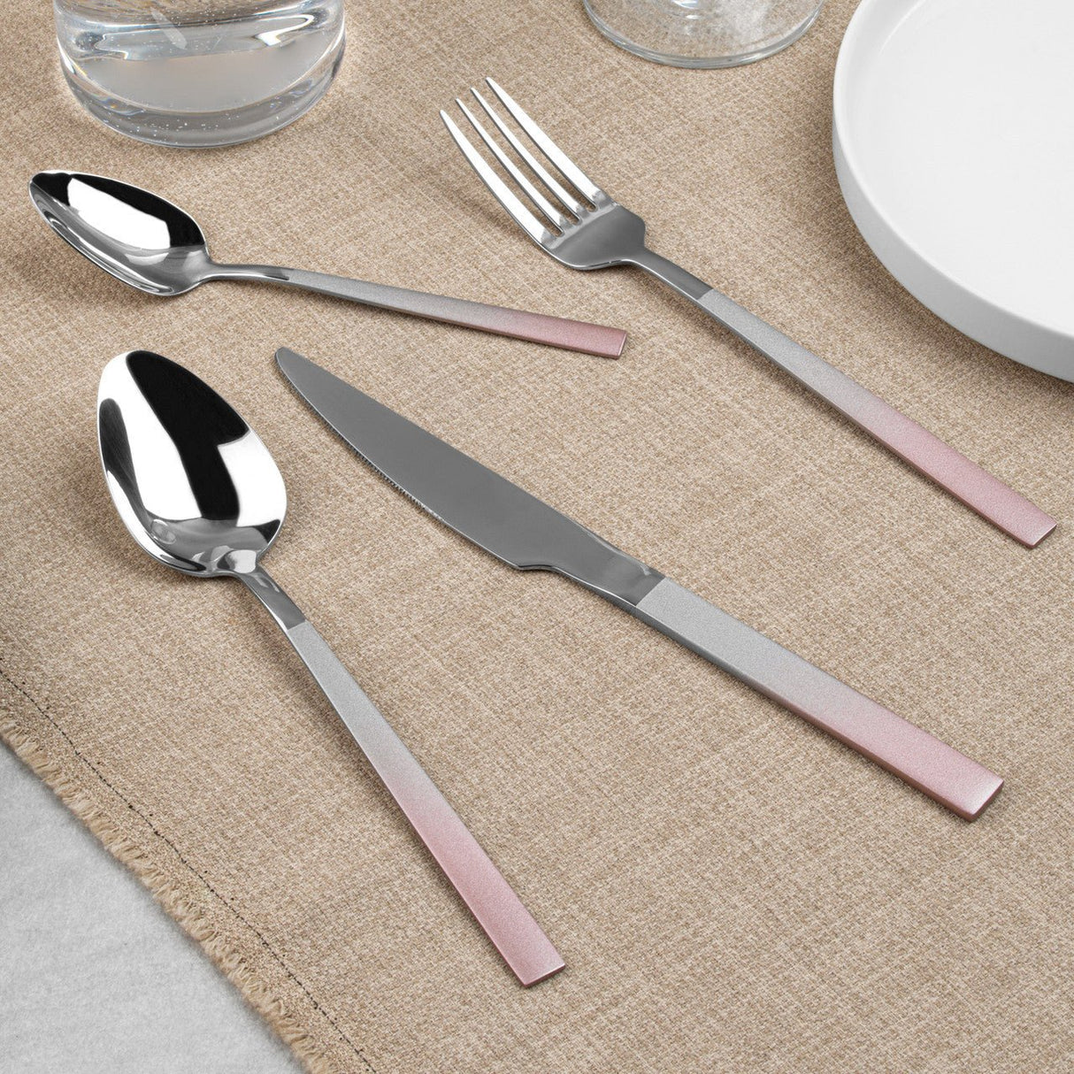 Salter Champagne Ombre 16pc Stainless Steel Cutlery Set - CUTLERY/KNIFE SET/BLOCK - Beattys of Loughrea