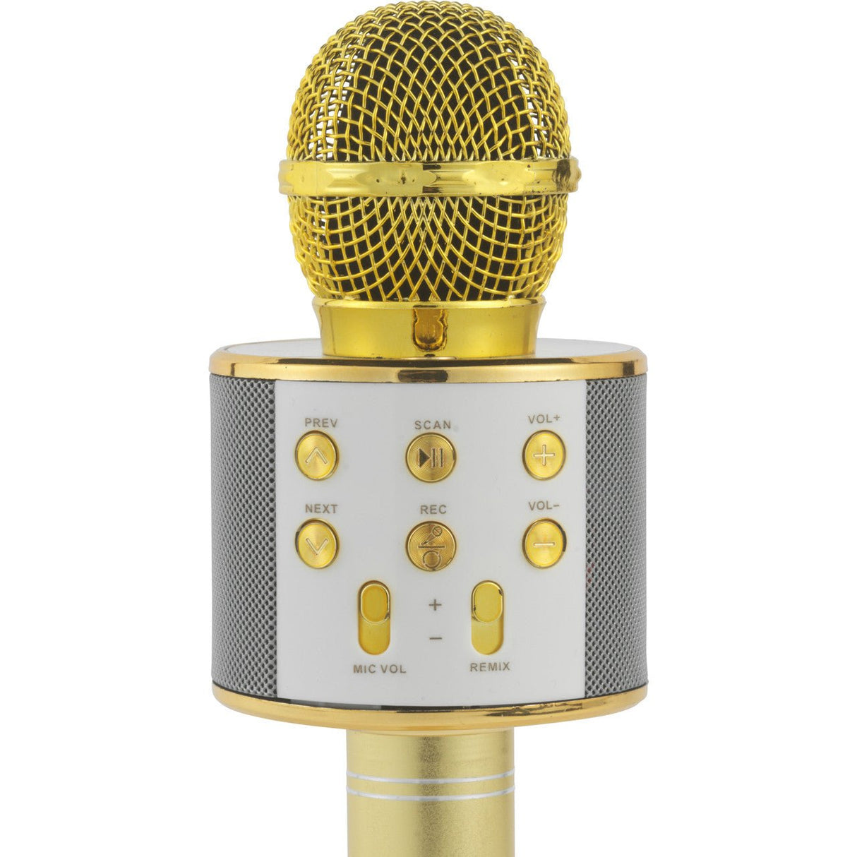 Intempo Wireless Karaoke Microphone Speaker White/Gold - SPEAKERS HIFI MP3 PC - Beattys of Loughrea