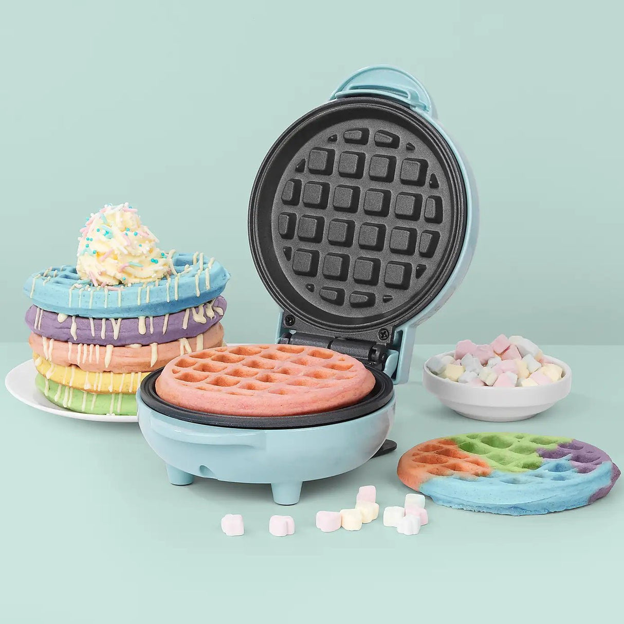 Giles & Posner Sorbet Blue Mini Waffle Maker - SANDWICH MAKER - Beattys of Loughrea