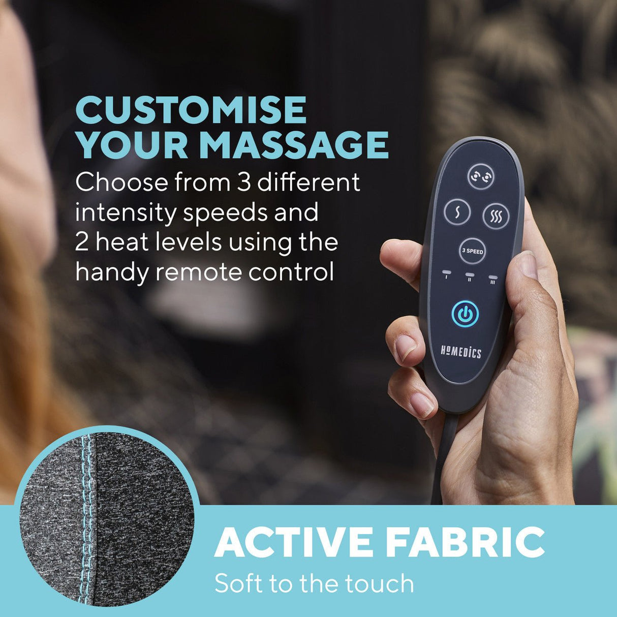 Homedics Rechargeable Cordless Massage Pillow - HEAT MASSAGERS - Beattys of Loughrea