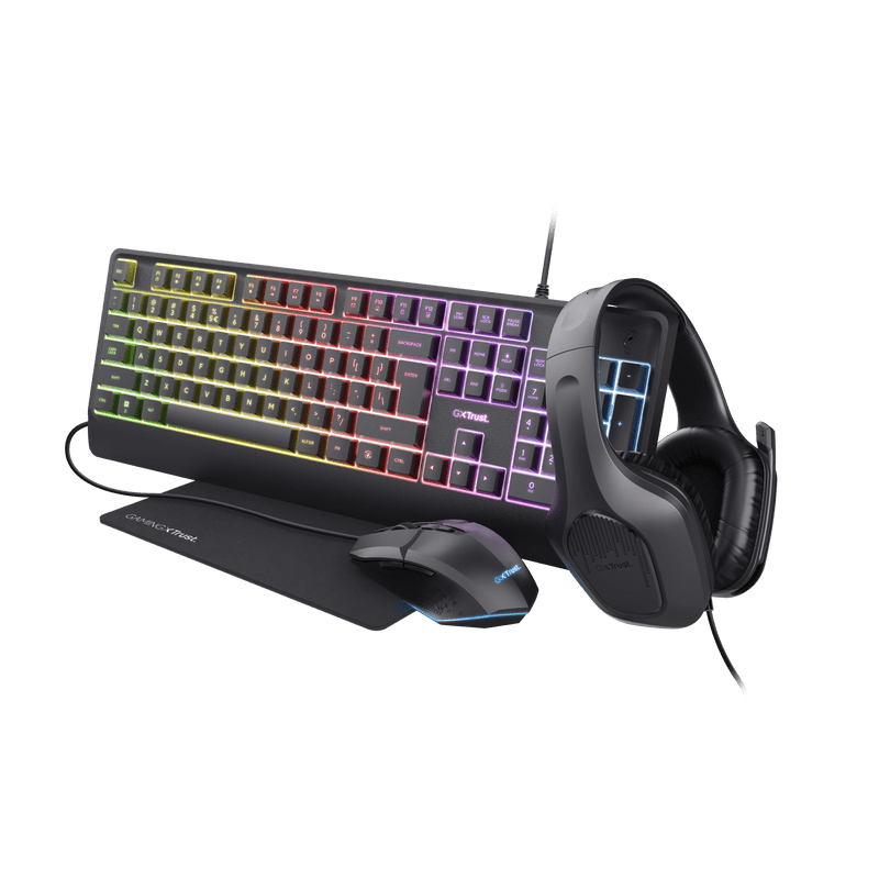 Trust GXT 792 Quadrox 4-in-1 Gaming Bundle - KEYBOARDS - Beattys of Loughrea
