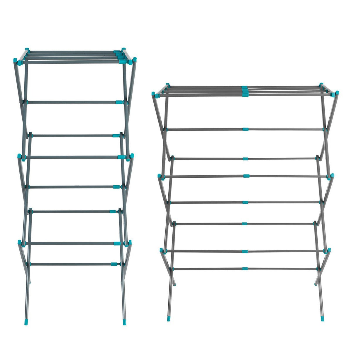 Beldray Three Tier Expandable Clothes Airer Turquoise and Grey - CLEANING CLOTHES AIRER - Beattys of Loughrea