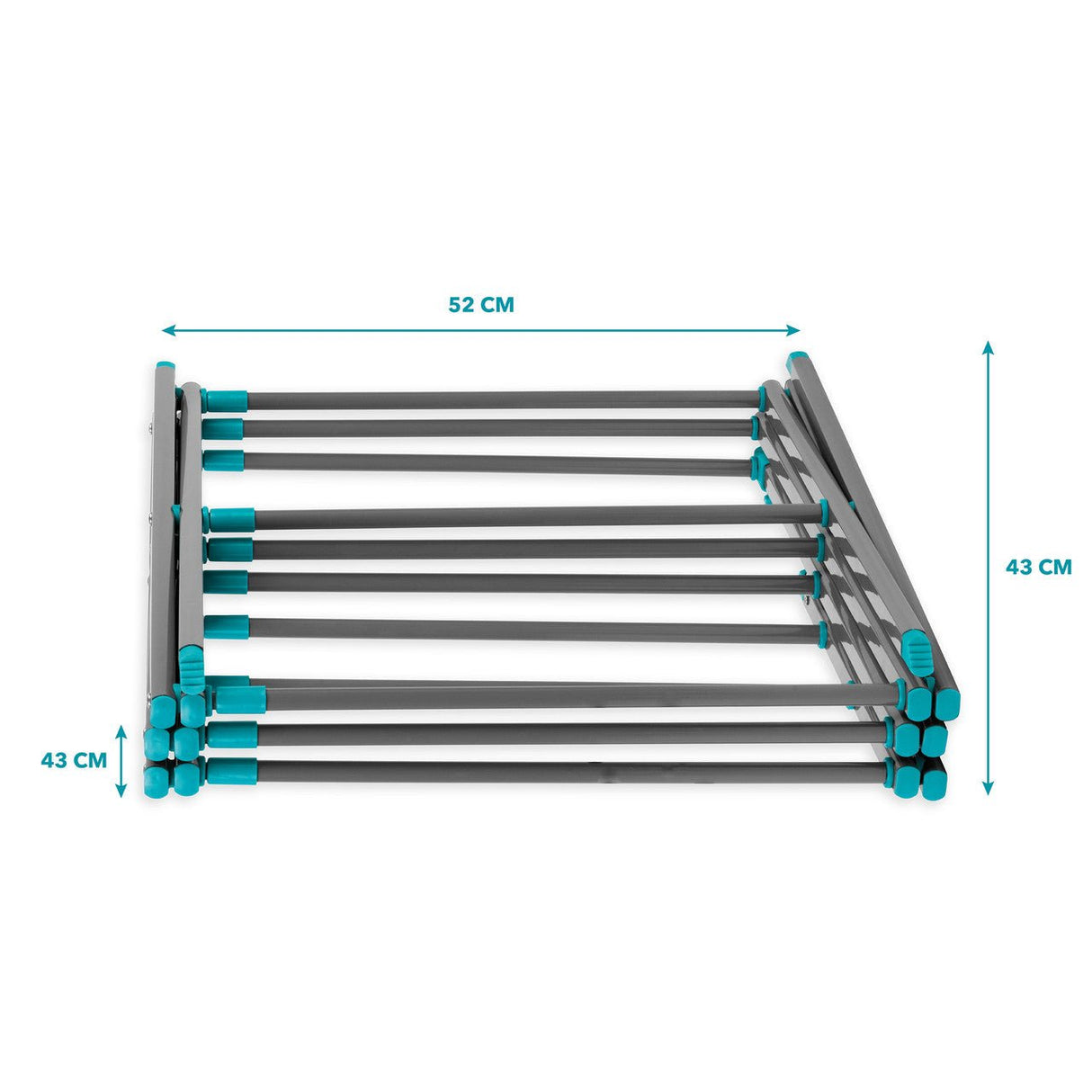 Beldray Three Tier Expandable Clothes Airer Turquoise and Grey - CLEANING CLOTHES AIRER - Beattys of Loughrea