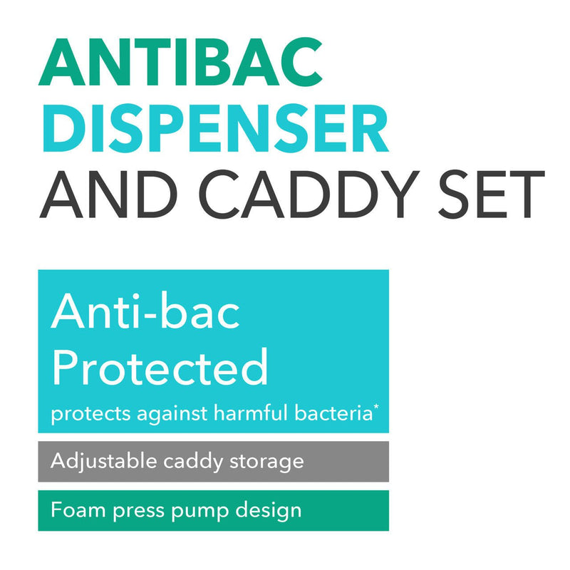 Beldray Antibac Soap Dispenser and Caddy Set - BATHROOM T/BRUSH, CADDY, TOWEL RAIL & HOLDERS ACCESSORI - Beattys of Loughrea