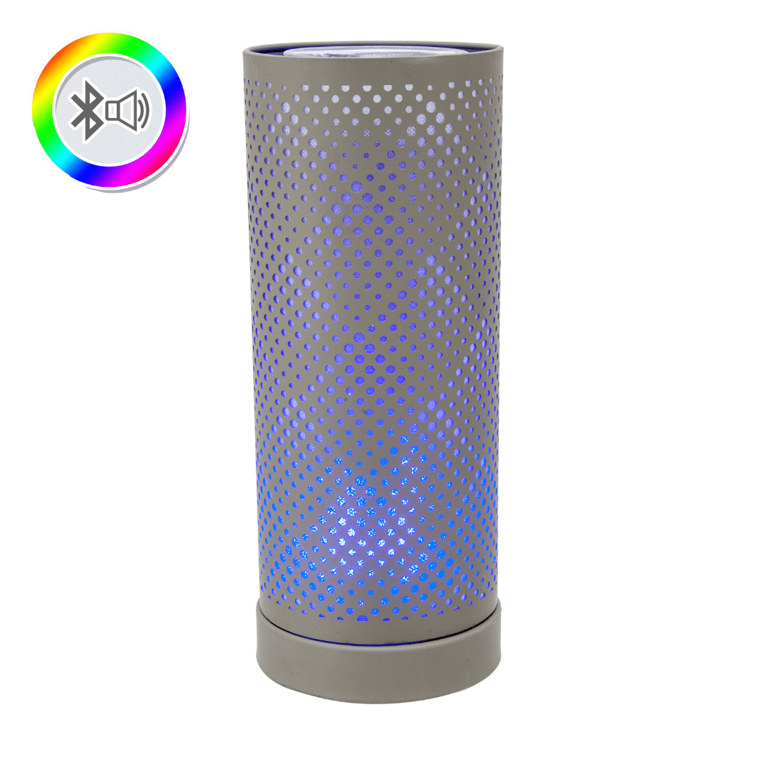 Grey Classic Bluetooth Speaker LED Aroma Lamp - SPEAKERS HIFI MP3 PC - Beattys of Loughrea