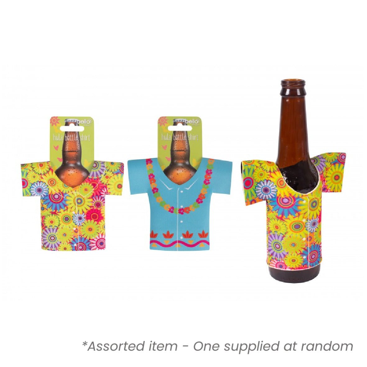 Bello Hula Bottle Shirt Assorted - One Supplied* - BBQ FUEL BBQ TOOLS, ACCESSORIES , TENT PEGS - Beattys of Loughrea