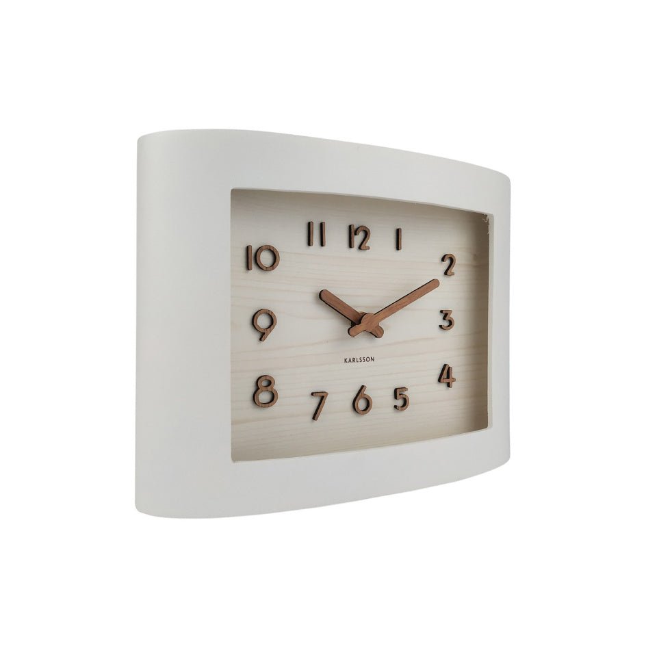 Karlsson Wall Clock Sole Squared White - CLOCKS - Beattys of Loughrea