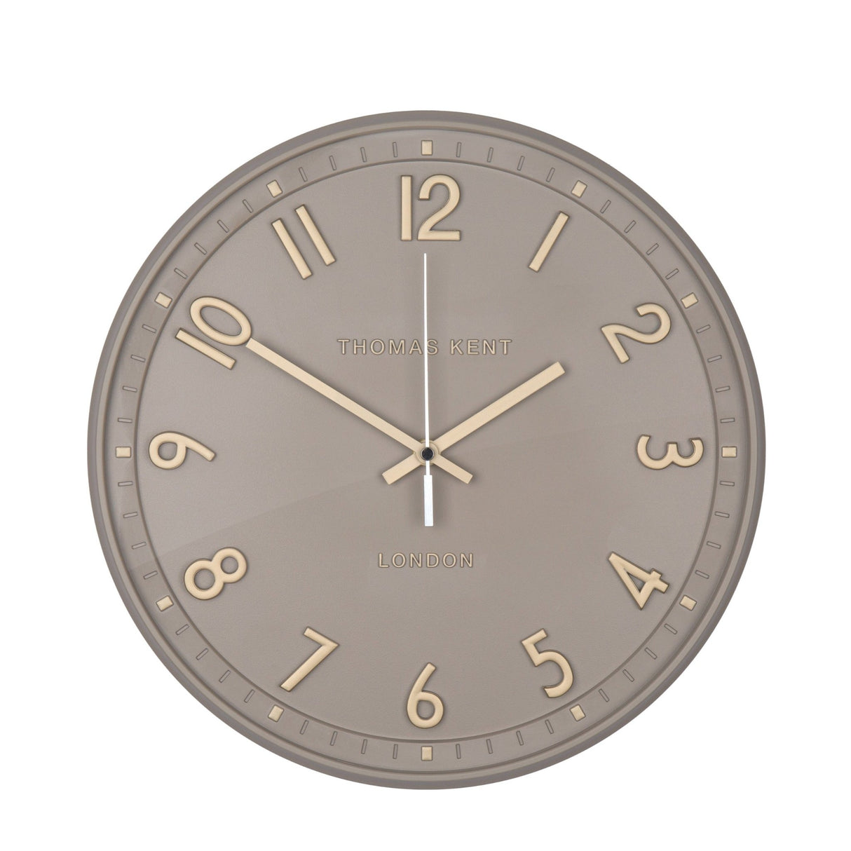 Thomas Kent 14" Tresco Wall Clock Taupe - CLOCKS - Beattys of Loughrea