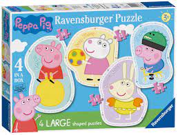 Peppa Pig 4 Shaped Puzzle In A Box - JIGSAWS - Beattys of Loughrea