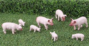 1:32 Pigs & Piglets 8Pcs - FARMS/TRACTORS/BUILDING - Beattys of Loughrea