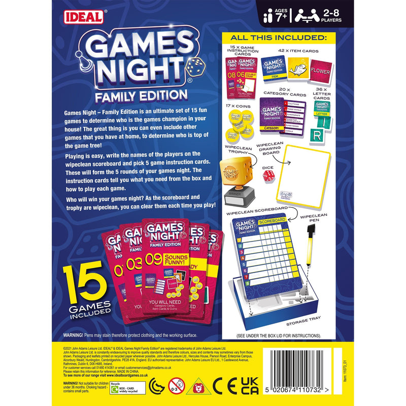 Ideal Games Night Family Edition - BOARD GAMES / DVD GAMES - Beattys of Loughrea