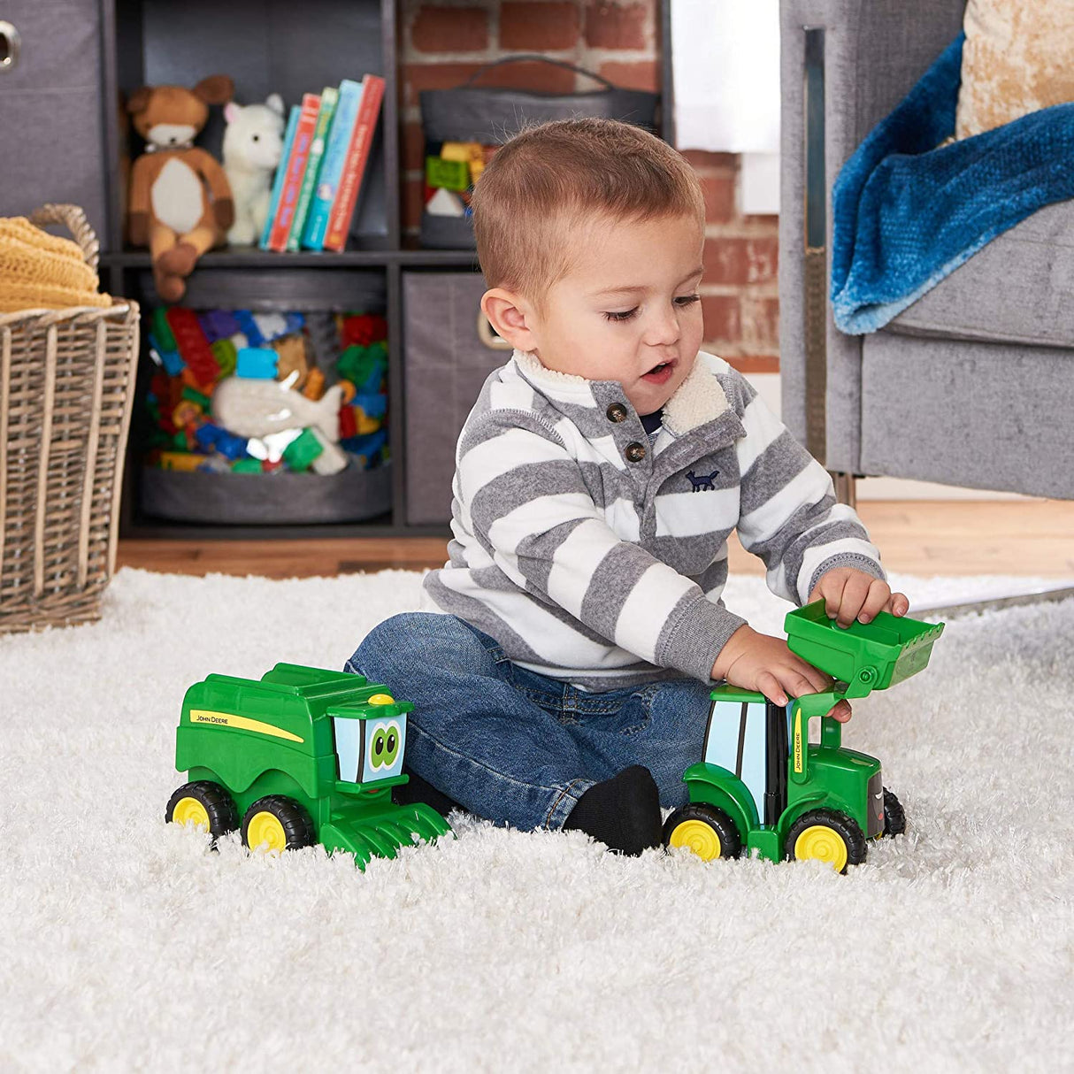 Toomies John Deere Farmin' Friends Johnny & Corey Combine - BABY TOYS - Beattys of Loughrea