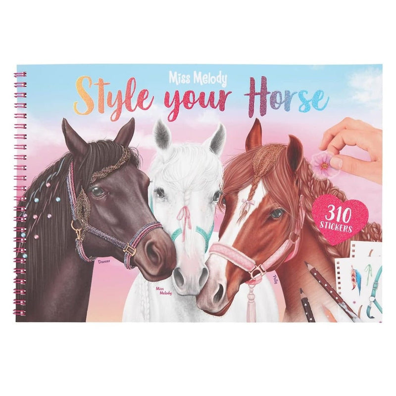 Miss Melody Style Your Horse Colouring Book 12160 - BOOKS - Beattys of Loughrea