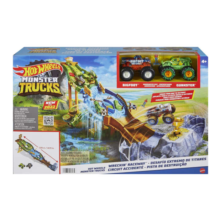 Hot Wheels Monster Trucks Wreckin' Raceway - CARS/GARAGE/TRAINS - Beattys of Loughrea