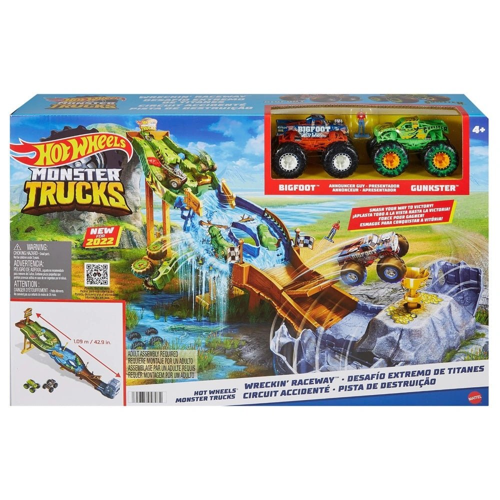 Hot Wheels Monster Trucks Wreckin' Raceway - CARS/GARAGE/TRAINS - Beattys of Loughrea